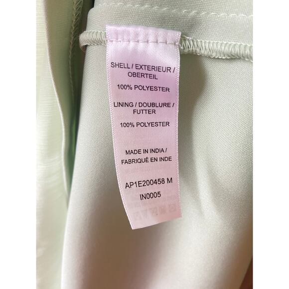 NWT ADRIANNA PAPELL DRESS 8 SEQUIN BEADED BODICE CHIFFON GREEN SLEEVELESS GOWN - Picture 7 of 16